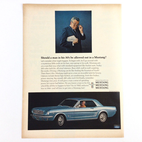 Mustang vtg 1960s - vtg, print